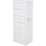 commode blanche simili cuir